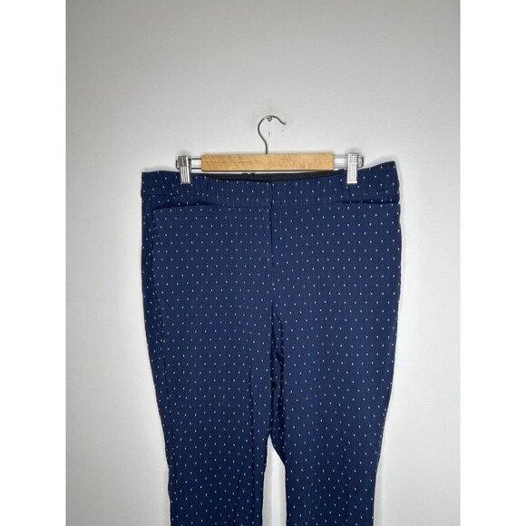 Lane Bryant Womens Blue White Polka Dots Dress Pants Size 14 - Picture 3 of 14